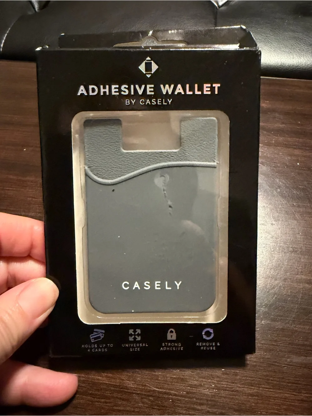 Casely Adhesive Card Wallet – Gray
